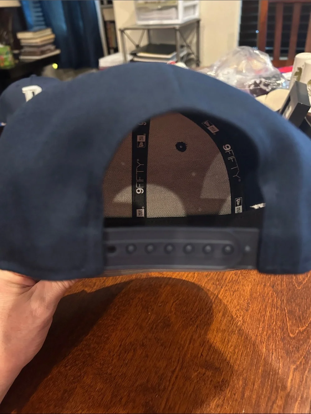 Dallas CowboysNew Era 9Fifty Navy Script Snapback Hat O/S Brand New Without Tags